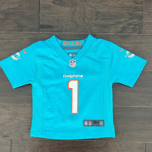 Nike Other - Nike Miami Dolphins Teal Kids Jersey Top with Orange & White Accents